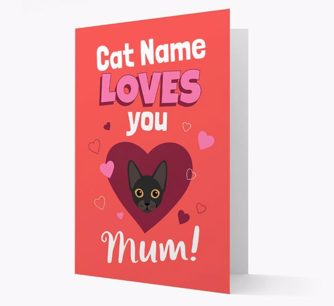 'Loves You Mum' - Personalised {breedCommonName} Card